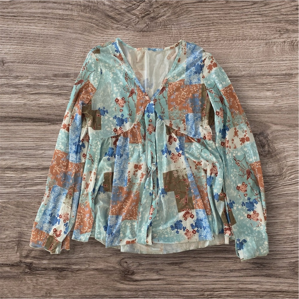 Blue Bell Sleeve  Blouse